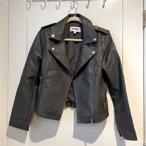 BB Dakota by Steve Madden Gray Faux Leather Jacket (Size S)